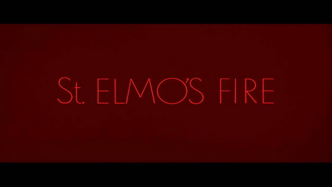 Titelbildschirm vom Film St. Elmo's Fire - Die Leidenschaft brennt tief