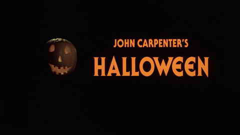 Titelbildschirm vom Film Halloween - Die Nacht des Grauens
